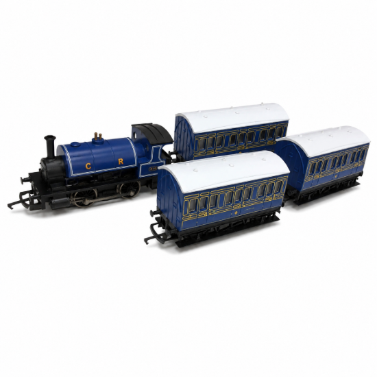 Picture of Caledonian 0-4-0ST Engine and Passenger Carriages
